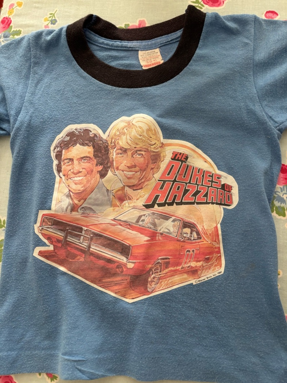 The Dukes of Hazzard Blue Ringer Tee vintage kids size 2-4